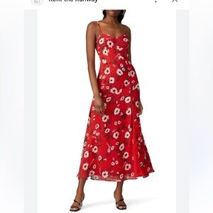 Gilli Red and Black Floral Dress